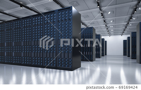 Server room with server tower Server room with server tower 69169424