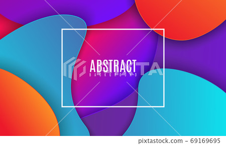Colorful gradient cover design. Vector futuristic illustration of bright multicolored wavy paper layers. Abstract creative background with fluid color shapes. Dynamic papercut modern banner template Colorful gradient cover design. Vector futuristic illustration of bright multicolored wavy paper layers. Abstract creative background with fluid color shapes. Dynamic papercut modern banner template 69169695