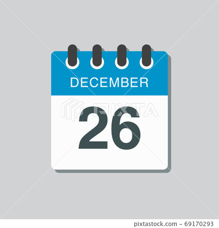 Calendar icon day 26 December, template icon day 69170293