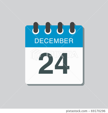 Calendar icon day 24 December, template icon day 69170296
