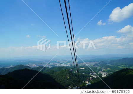 Hyogo Kobe Arima Onsen and Kita Ward scenery in Kobe city (from ropeway, summer) 69170505