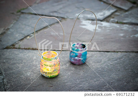 DIY Mason Jar Homemade Idea for Candle Holder DIY Mason Jar Homemade Idea for Candle Holder 69171232