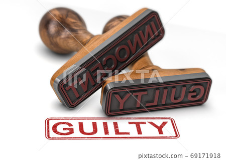 Verdict of culpability. Guilty person. 69171918