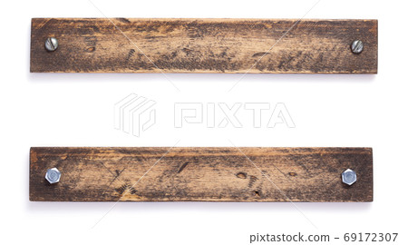 wooden board, beam or bars on white background 69172307