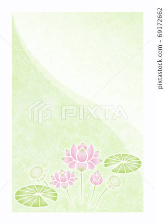 Mourning postcard lotus flower Mourning postcard lotus flower 69172662