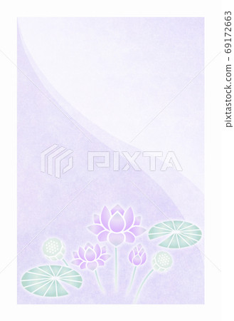 Mourning postcard lotus flower Mourning postcard lotus flower 69172663