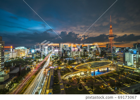 Aichi Prefecture Nagoya Cityscape Oasis 21 TV Tower Evening View Aichi Prefecture Nagoya Cityscape Oasis 21 TV Tower Evening View 69173067