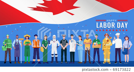 Happy Labor Day. Various occupations people... - Stock Illustration ...