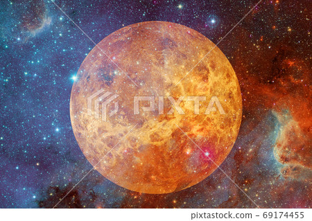 Planet Venus. Solar system. Elements of this image furnished by NASA 69174455