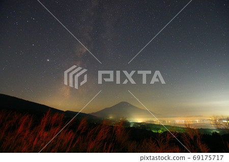 Mount Fuji and the Milky Way/Lake Yamanaka Panorama Mount Fuji and the Milky Way/Lake Yamanaka Panorama 69175717