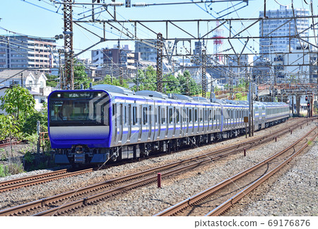 東海道本線平塚相模貨運JR東E235系列1000系列J-01編隊+ F-01編隊試運行 東海道本線平塚相模貨運JR東E235系列1000系列J-01編隊+ F-01編隊試運行 69176876