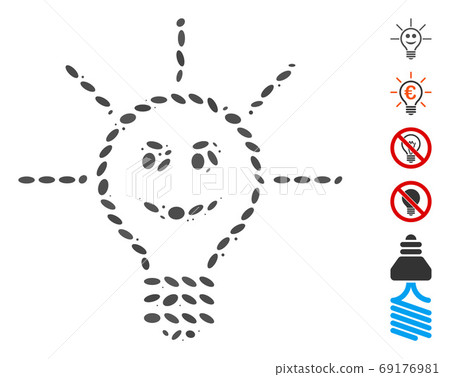 Dot Mosaic Happy Light Bulb Dot Mosaic Happy Light Bulb 69176981
