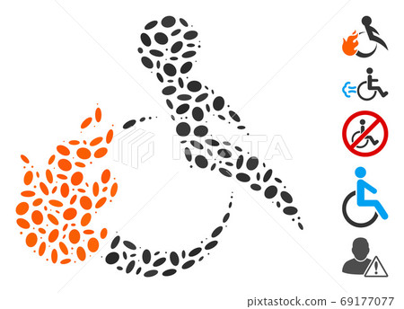 Dotted Collage Fired Patient 69177077