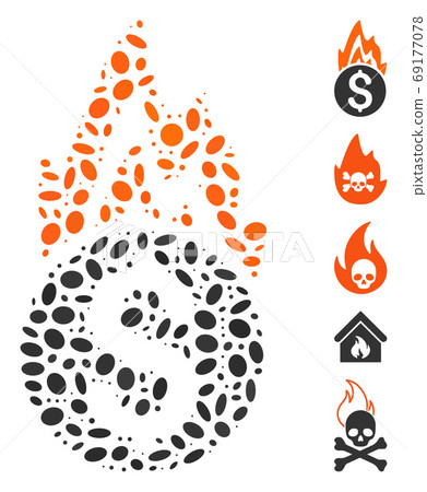 Oval Mosaic Fire Damage Oval Mosaic Fire Damage 69177078