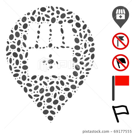 Ellipse Collage Drugstore Map Marker Ellipse Collage Drugstore Map Marker 69177555