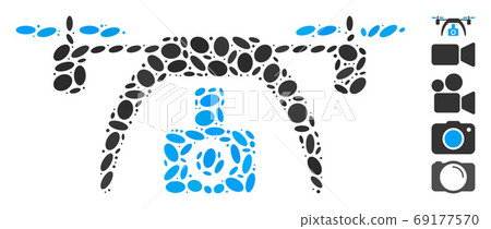 Dot Collage Drone Video Camera 69177570