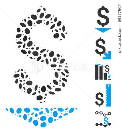 Dotted Mosaic Dollar Down 69177907