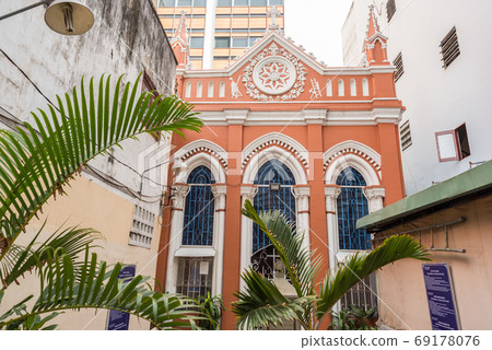 Tiny Catholic church (Den Thanh Mattheu Le Van Gam) of Vietnamese Catholic saint in Nguyen Trai Street. Martyrdom shrine of Saint Matthew Le Van Gam (1813-1847). 69178076