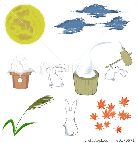 Illustration material for 15 nights and moon viewing 69179671