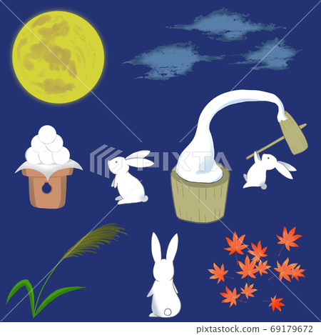 Illustration material for 15 nights and moon viewing 69179672