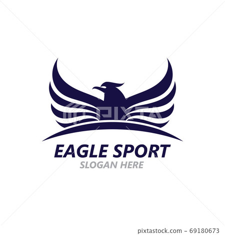 Eagle wing logo design vector image template - Stock Illustration ...