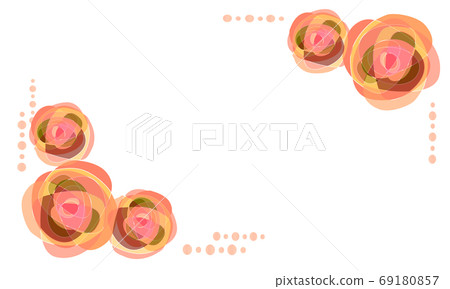 Pink rose vector material - Stock Illustration [69180857] - PIXTA