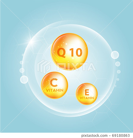 serum and vitamin background concept skin care cosmetics solution vector design. 69180863