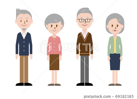 老人的圖標和頭像 69182165