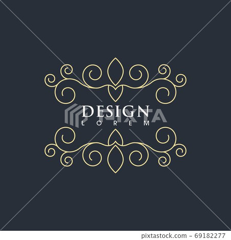 Vintage border line Template vector 69182277