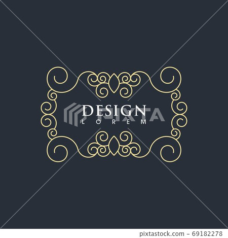 Vintage border line Template vector 69182278