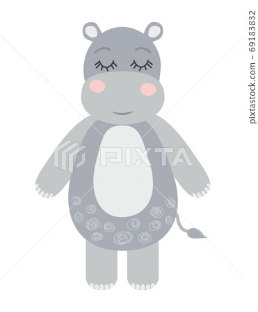 hippopotame clipart of children