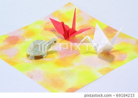 龜和兩個紅白鶴 龜和兩個紅白鶴 69184215