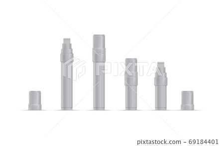 Standart and pocket white marker. Realistic vector illustration on white background. 69184401
