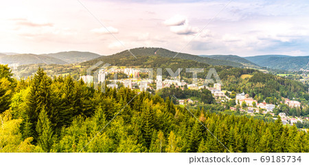 Tanvald - small mountain town in Jizera Mountains, Czech Republic 69185734