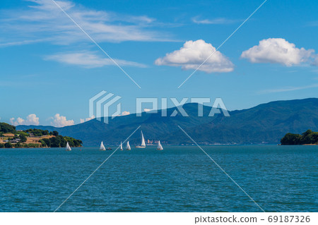 岡山縣瀨戶內市的觀光勝地牛島堂灣 岡山縣瀨戶內市的觀光勝地牛島堂灣 69187326