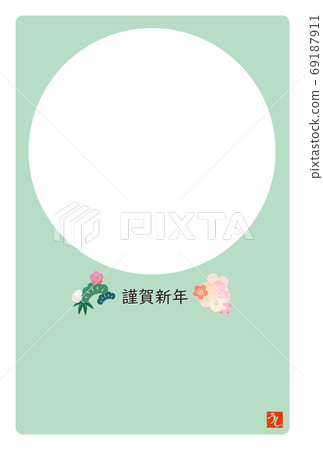 簡單的相框新年卡-多種變化 簡單的相框新年卡-多種變化 69187911