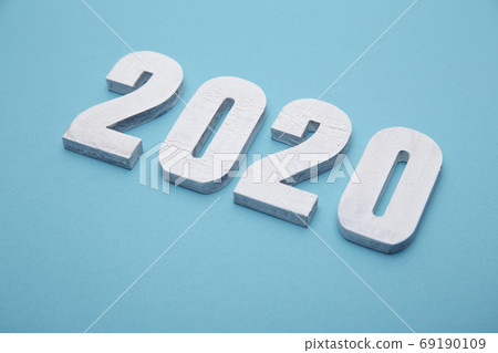 Flat lay Happy New year 2021 celebration Flat lay Happy New year 2021 celebration 69190109