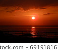 Hokkaido Shiretoko Peninsula Utoro, summer sunset 69191816