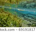 Underwater image of "Mirror room" of the source canoeing experience of Shiretoko Kushiro River in Hokkaido 69191817