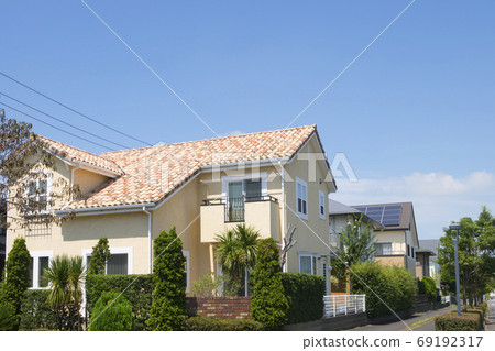 Residential area image Blue sky 69192317