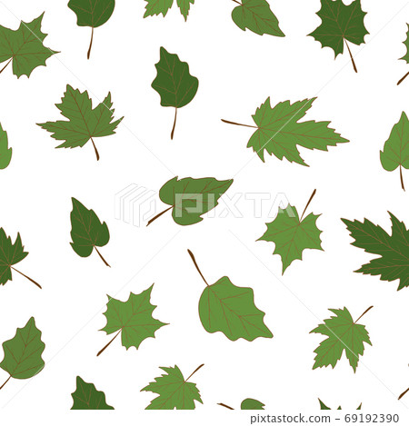 Seamless nature summer season pattern with leaves Seamless nature summer season pattern with leaves 69192390