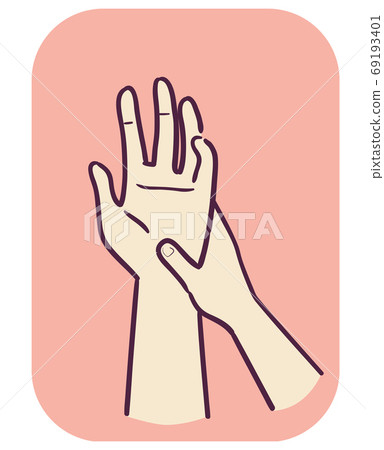 Musculoskeletal Wrist Pain Massage Illustration 69193401