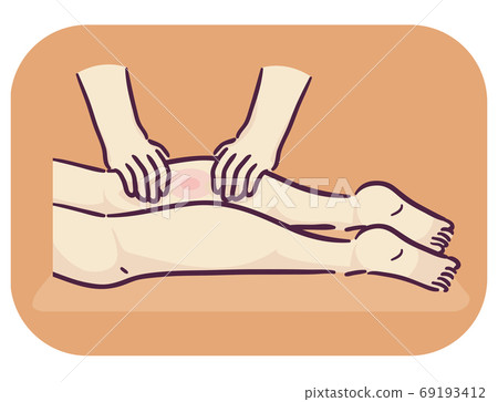 Leg Muscle Pain Massage Illustration Leg Muscle Pain Massage Illustration 69193412