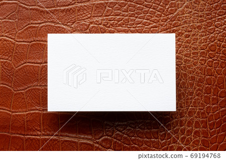 White card and leather 69194768