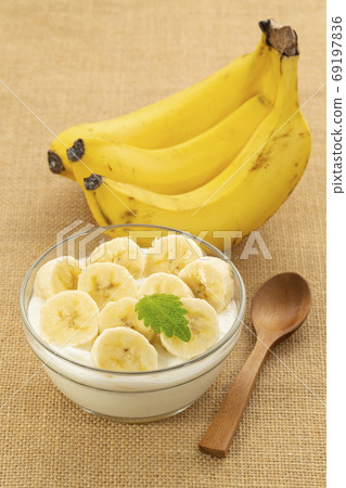 Banana and yogurt Banana and yogurt 69197836