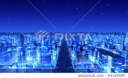 城市夜城建築建築物市政廳建築商務區辦公區3d圖背景回 69198469