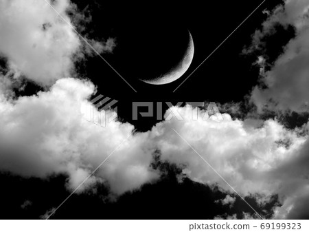 The moon in the night sky The moon in the night sky 69199323