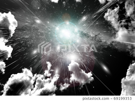 galaxy in a free space. 3D rendering 69199353