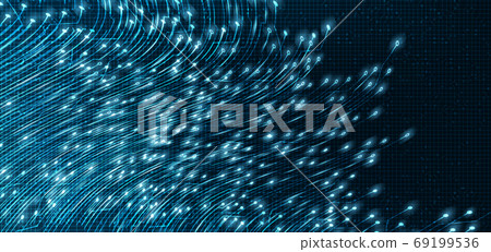 Waving Light Electronic Circuit Microchip Technology  69199536