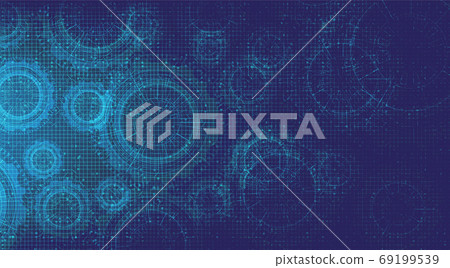 Vector Abstract Digital Technology Gears wheel  69199539